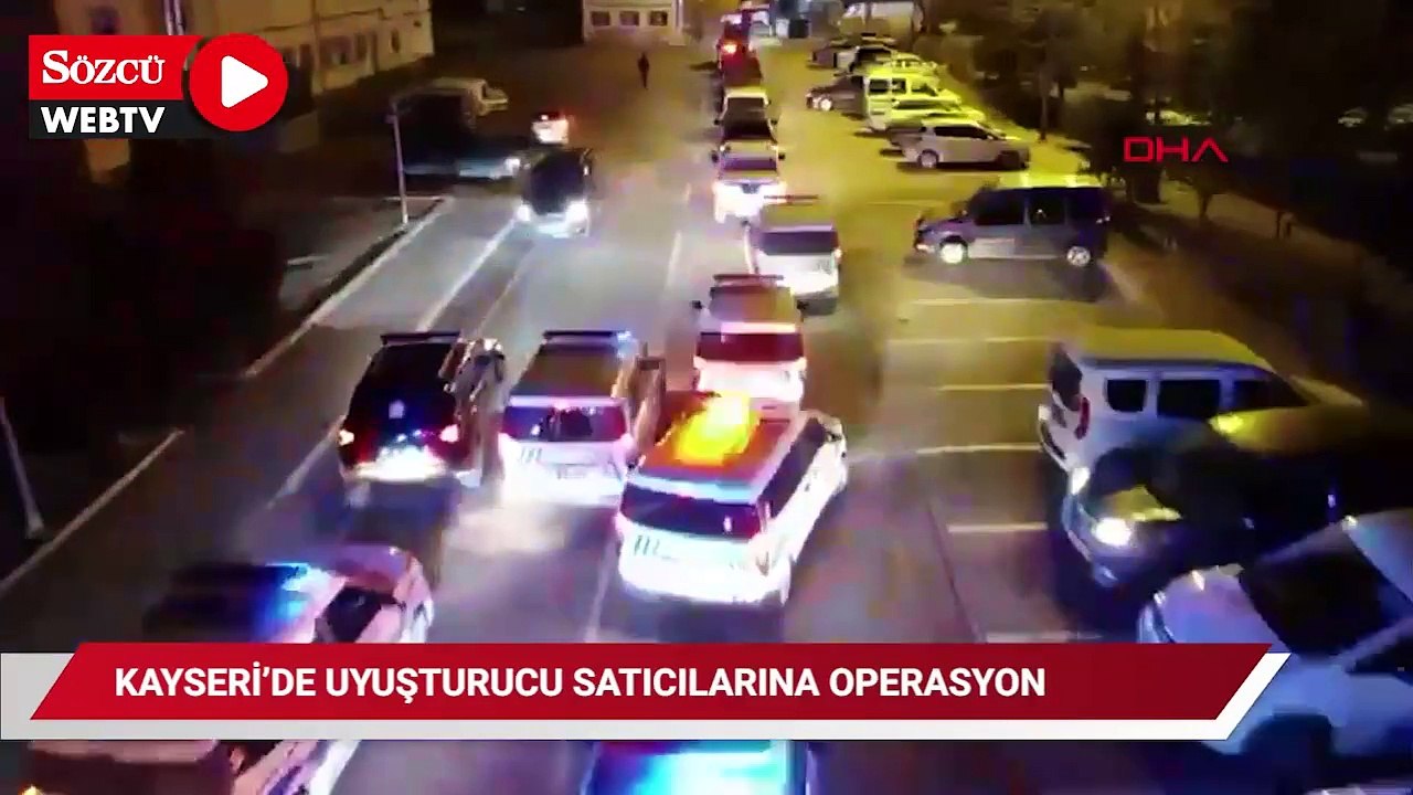Kayseri'de uyuşturucu satıcılarına operasyon; 44 gözaltı