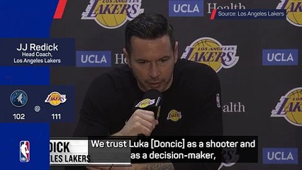 Redick trusts Doncic despite shooting struggles