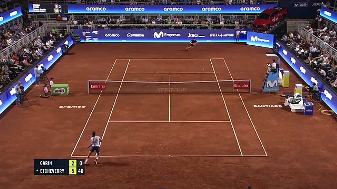 Tomás Martín Etcheverry vs Christian Garín (6-2, 6-4) | ATP 250 Santiago de Chile 2025 | 8vos