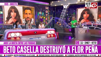 Beto Casella destruyó a Flor Peña