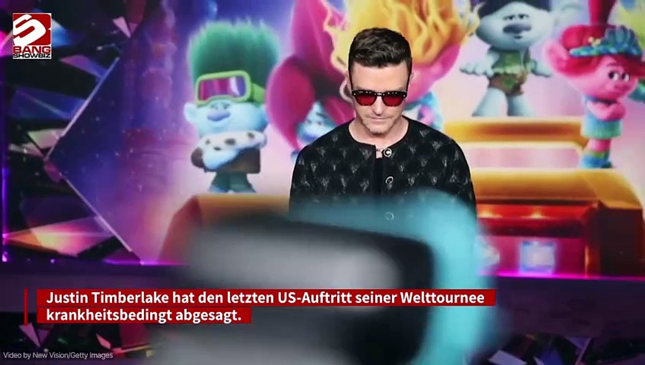Justin Timberlake: Er sagt letzte US-Show seiner Welttournee ab