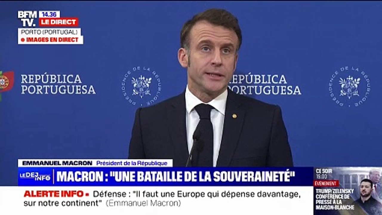 "Personne n'a à gagner": Emmanuel Macron évoque des "incompréhensions" avec les États-Unis sur les droits de douane