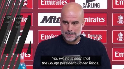 "Next!" - Guardiola swats away questions over Tebas allegations