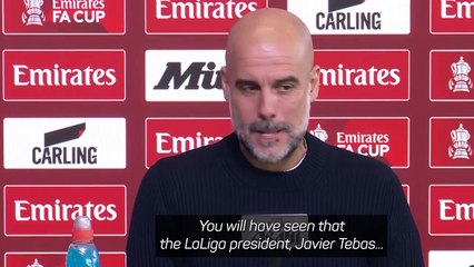 "Next!" - Guardiola swats away questions over Tebas allegations