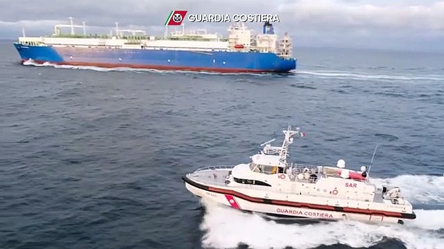Ravenna, il video dell'arrivo della nave rigassificatrice Bw Singapore