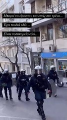 Ο Σπύρος Σούλης δέχτηκε χημικά στην διαδήλωση για τα Τέμπη