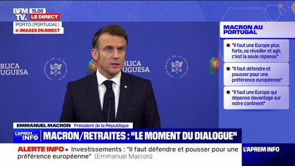 Réforme des retraites: Emmanuel Macron souhaite "un cadre apaisé et exigeant" pour les négociations entre les partenaires sociaux