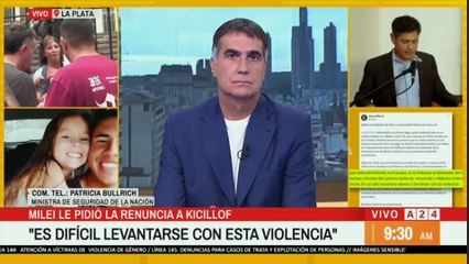 Patricia Bullrich salió a pedir la intervención de PBA