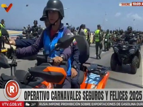 Sucre | 8.400 funcionarios desplegados para el operativo Carnavales Seguros y Felices 2025