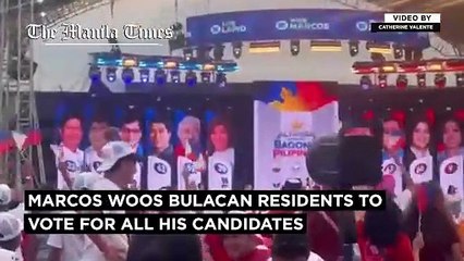 Marcos woos Bulacan residents to vote for all his candidates