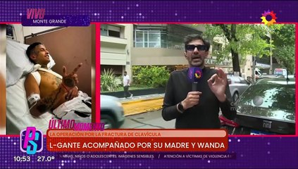 La llegada de wanda Nara a la clínica para acompañar a Lgante tras su cirugía