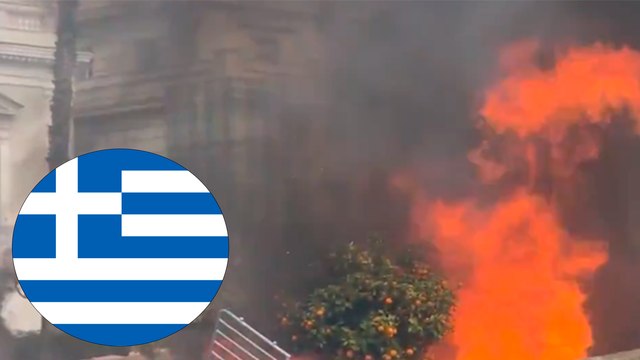 Grecia: Masiva protesta en Atenas por aniversario del desastre de Tempi