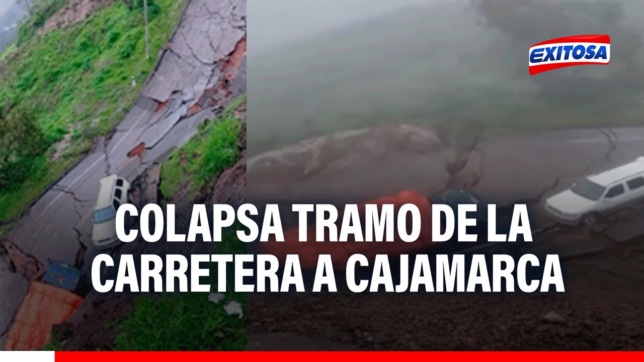 Colapsa tramo de la carretera a Cajamarca: Conductores quedan varados rumbo al carnaval