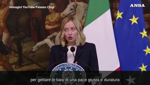 Ucraina, Meloni: Pace giusta solo con garanzie di sicurezza a Kiev