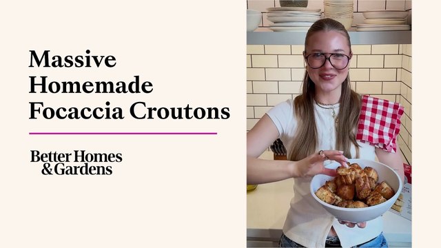 How to Make Oversized Focaccia Croutons
