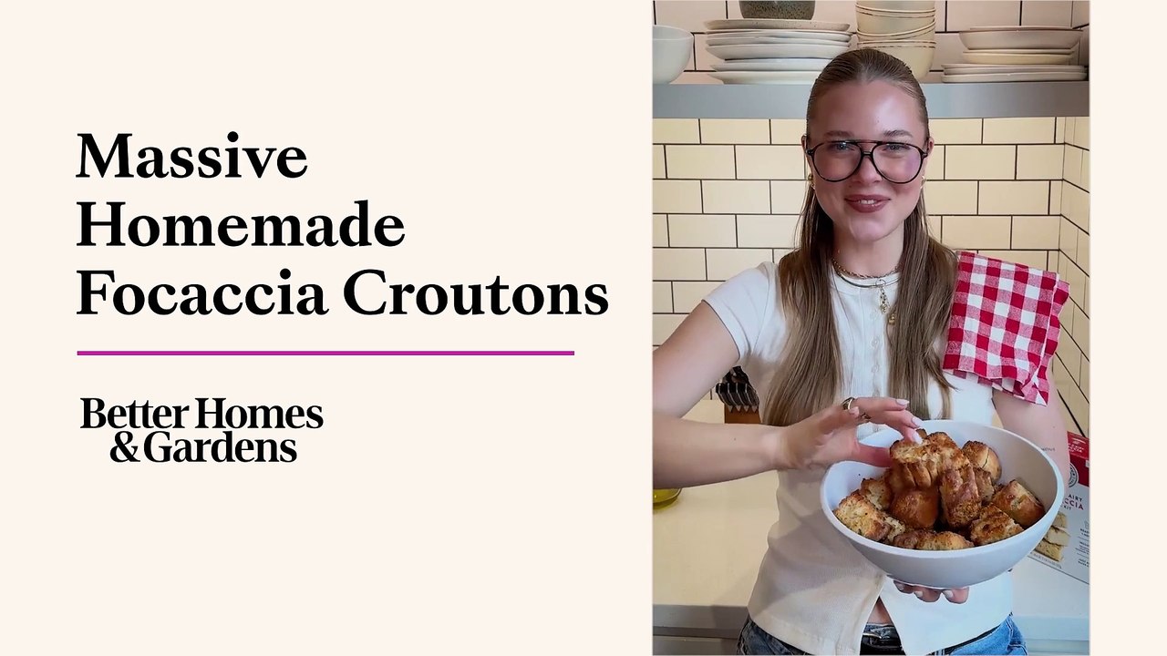 How to Make Oversized Focaccia Croutons