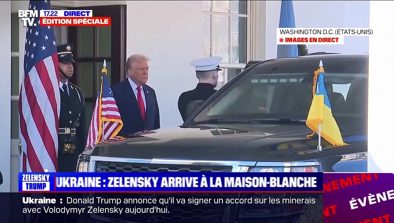 Volodymyr Zelensky accueilli par Donald Trump sur le perron de la Maison Blanche