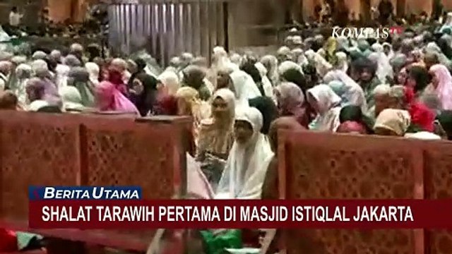 Masjid Istiqlal Gelar Salat Tarawih Perdana Usai Penetapan 1 Ramadan