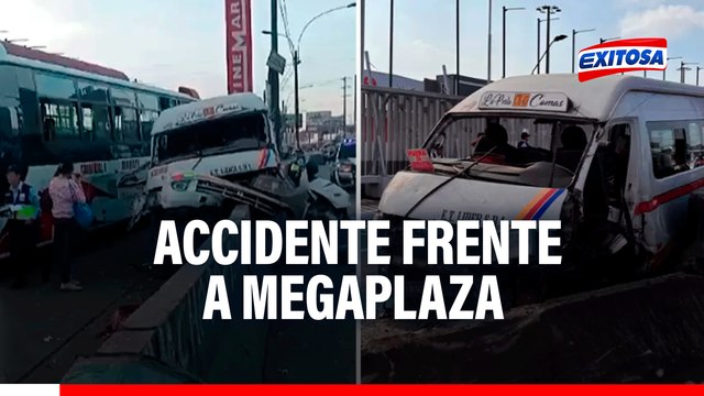 Accidente en la Panamericana Norte: Choque entre combi y bus deja varios heridos frente a MegaPlaza