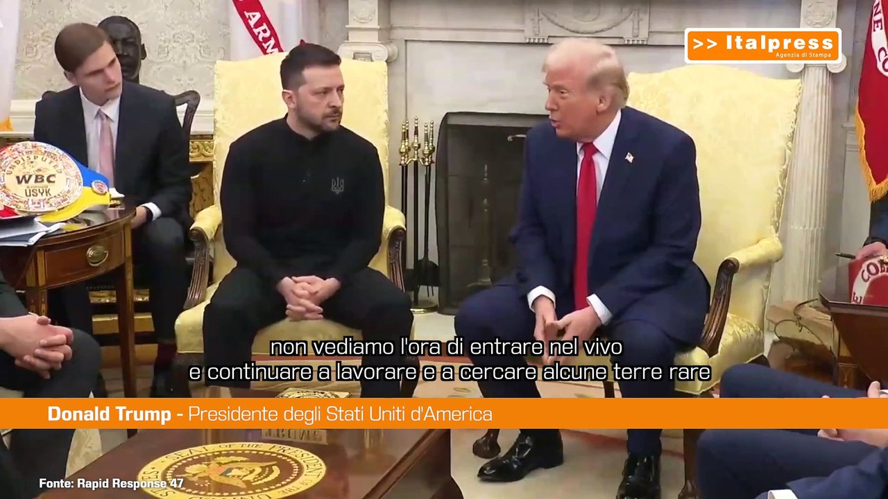 Trump a Zelensky "Vogliamo un accordo sulle terre rare"