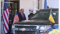 Trump recibe a Zelenski con un cumplido en la Casa Blanca