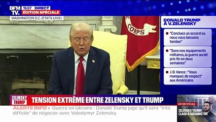 Donald Trump: "J'espère qu'on se souviendra de moi comme un faiseur de paix"