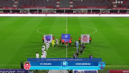 J23 I FC Rouen 1899 vs US Concarneau en replay (4-3) I National FFF 2024-2025