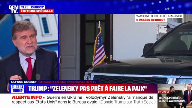 C'est inouï, sans précédent et dramatique en même temps : Ulysse Gosset, éditorialiste BFMTV, revient sur le clash entre Donald Trump et Volodymyr Zelensky