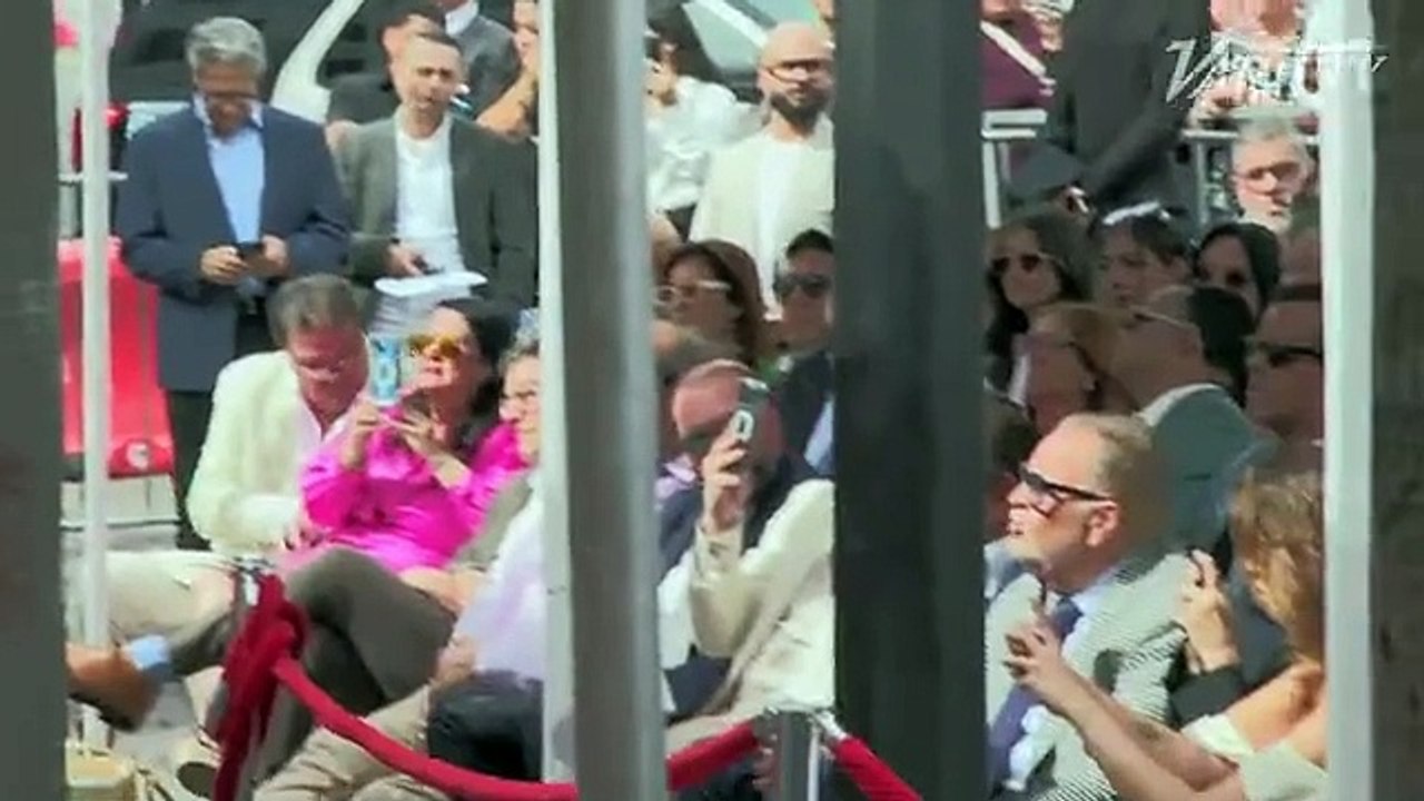 Mia De Molina speaks at the Lili Estefan and Raul De Molina Hollywood Walk of Fame ceremony