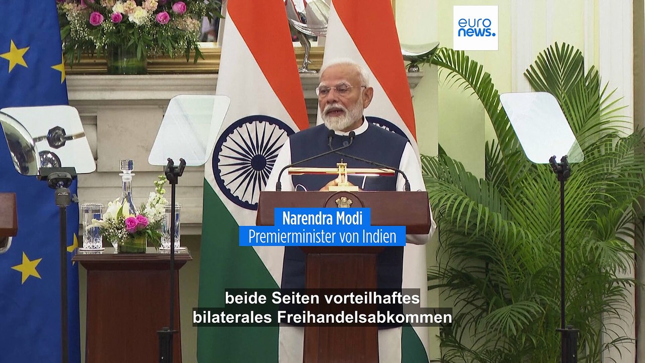 EU und Indien wollen bis Ende 2025 ein Freihandelsabkommen unterzeichnen