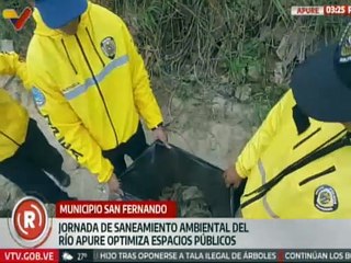 Realizada jornada de saneamiento ambiental y recolección de más de 400 kg de desechos en el Río Apure