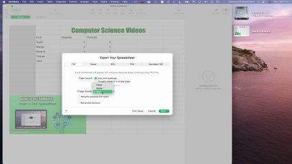 How to Export Your Spreadsheet to PDF On the Numbers Application Using a Mac - Basic Tutorial | New