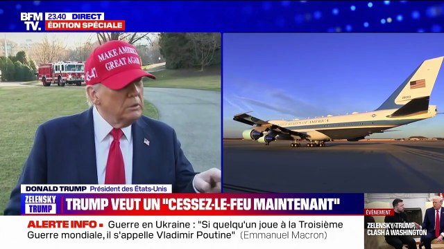 Donald Trump, au sujet de Volodymyr Zelensky: Il va falloir qu'il dise qu'il veut faire la paix