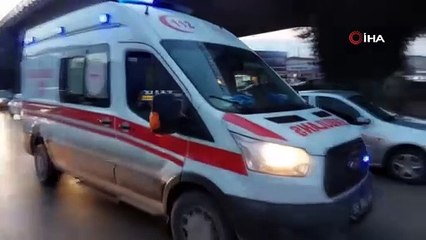 Samsun’da 2 kişinin yaralandığı motosiklet kazası kamerada