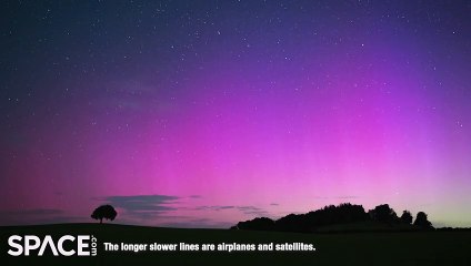 Amazing Timelapse Of Perseid Meteors, Auroras, Planes And Satellites