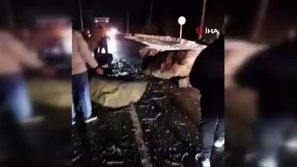 Gürcistan Sarpi bölgesinde heyelan yolu kapattı