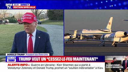 Donald Trump, au sujet de Volodymyr Zelensky: "Il dit qu'il veut revenir, mais ce n'est pas possible"