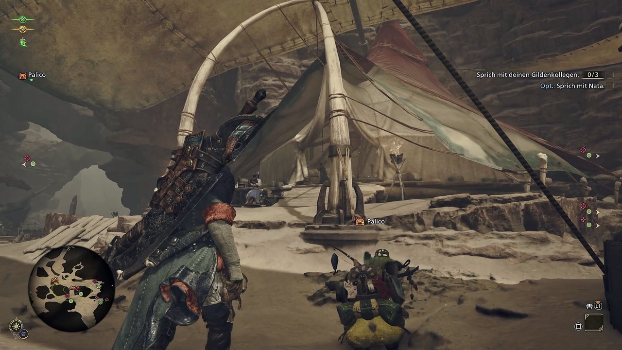 Auch auf der PS5 Pro flimmert es in Monster Hunter Wilds - hier am Bücherstapel