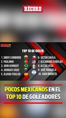 Pocos MEXICANOS en el TOP 10 de GOLEADORES