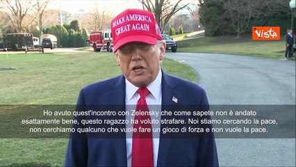 Trump: "Mi sembra che Zelensky voglia continuare la guerra"