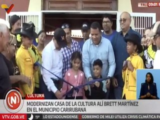 Gobierno regional y Misión Viva Venezuela entregaron rehabilitada Casa de la Cultura en Falcón