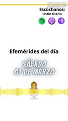 Efemérides | Sábado 01 de Marzo 2025