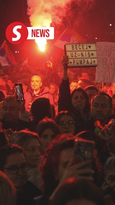 Protesters gather in Serbia's south for mass demonstration