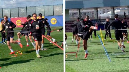 Barcelona: Los jugadores se entrenan preparándose para su partido ante la Real Sociedad en LaLiga