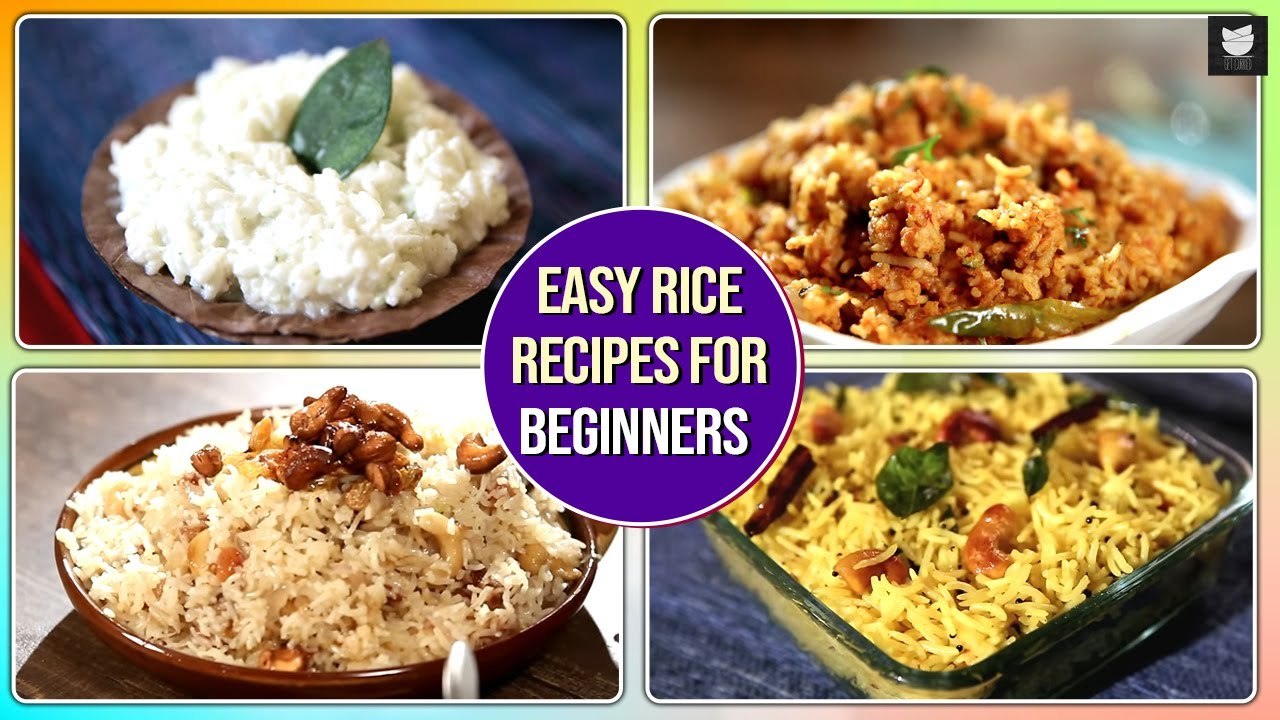 Easy Rice Recipes for Beginners | One Pot Rice Recipes | Lemon Rice | Tomato Rice