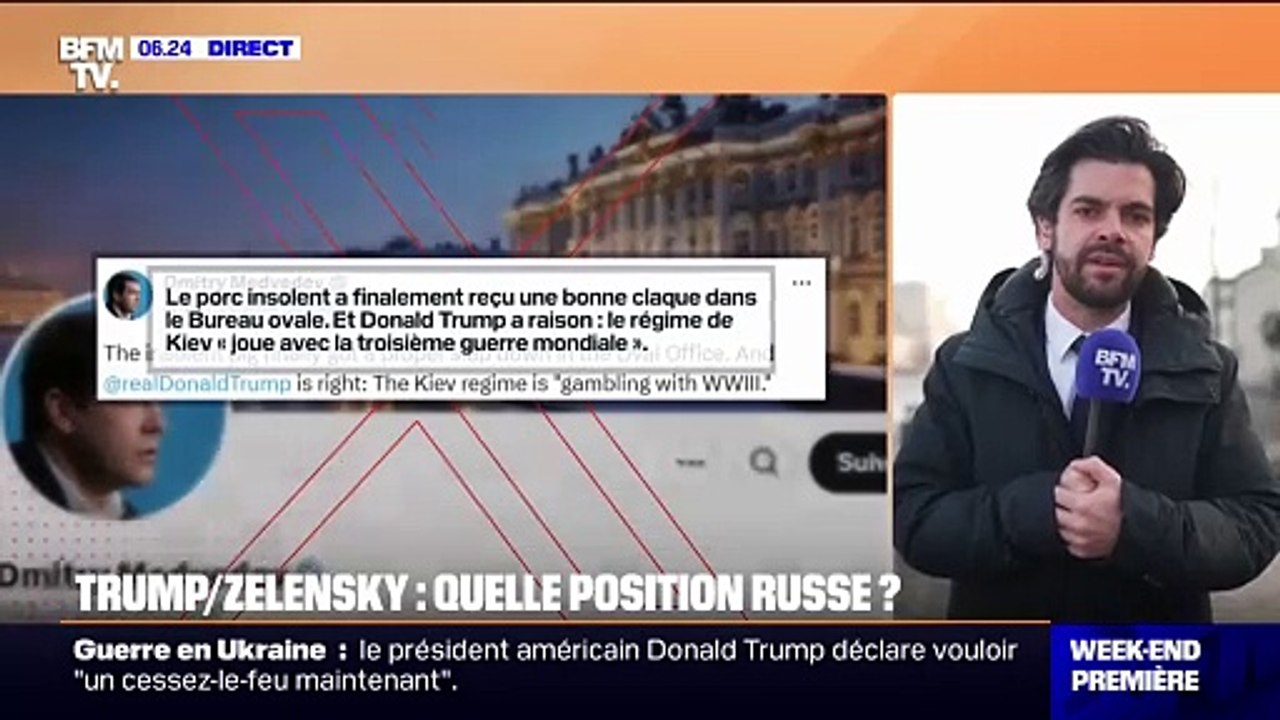 "Un clown cocaïné": après les tensions entre Zelensky et Trump, les proches de Poutine chargent le président ukrainiens