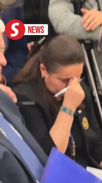 Ukrainian ambassador reacts during Trump-Zelenskiy clash in Oval Office