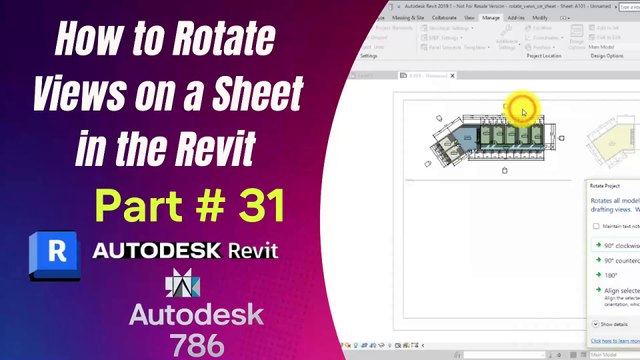 How to Rotate Views on a Sheet in the Revit | Part # 31 | #revit #architecture #civil3d #3dmodeling #Autodesk #civil3d