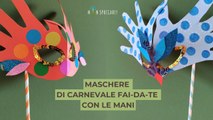 Maschera di Carnevale di carta con le mani: il tutorial