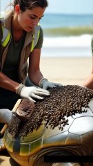 🐢✨ Rescuing a Majestic Giant Turtle! Barnacle Cleanup Transformation! 😲🧼